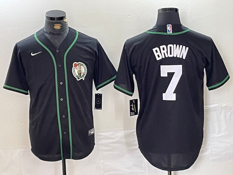 Men Boston Celtics #7 Brown Black Second generation joint name 2024 Nike NBA Jersey style 1->boston celtics->NBA Jersey